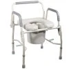 Deluxe Steel Drop Arm Commode