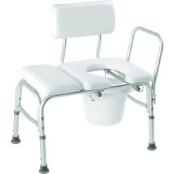 Carex Padded Transfer Bench With Commode